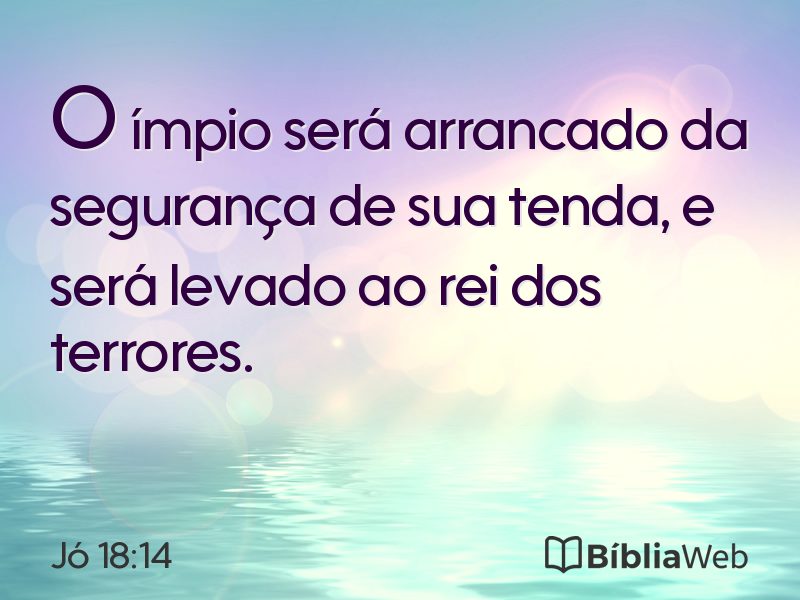 Jó 18:14 em imagem para compartilhar