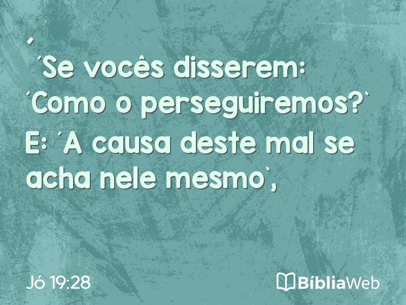 Jó 19:28 em imagem para compartilhar