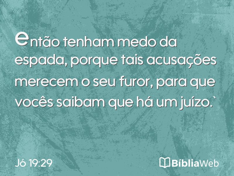 Jó 19:29 em imagem para compartilhar