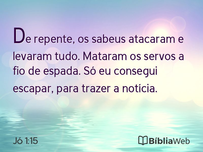 Jó 1:15 em imagem para compartilhar