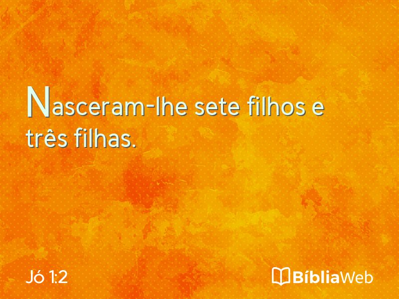 Jó 1:2 em imagem para compartilhar