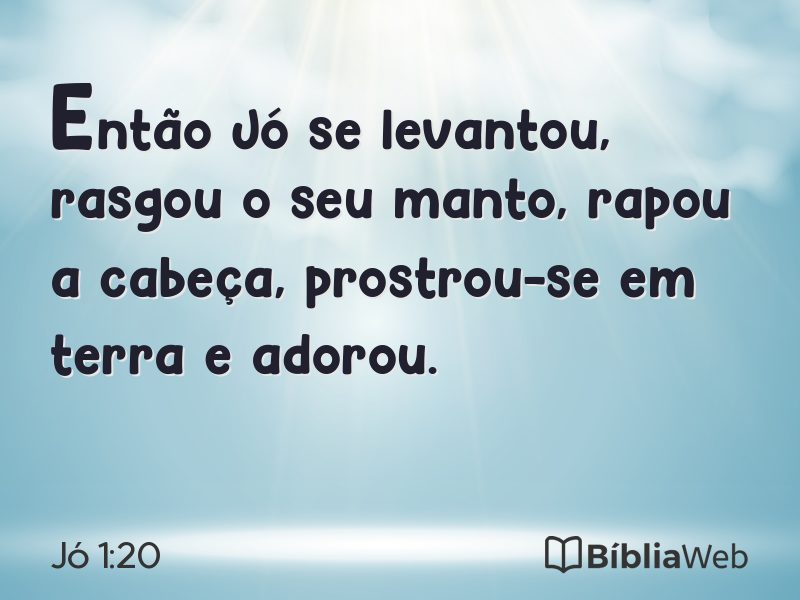 Jó 1:20 em imagem para compartilhar