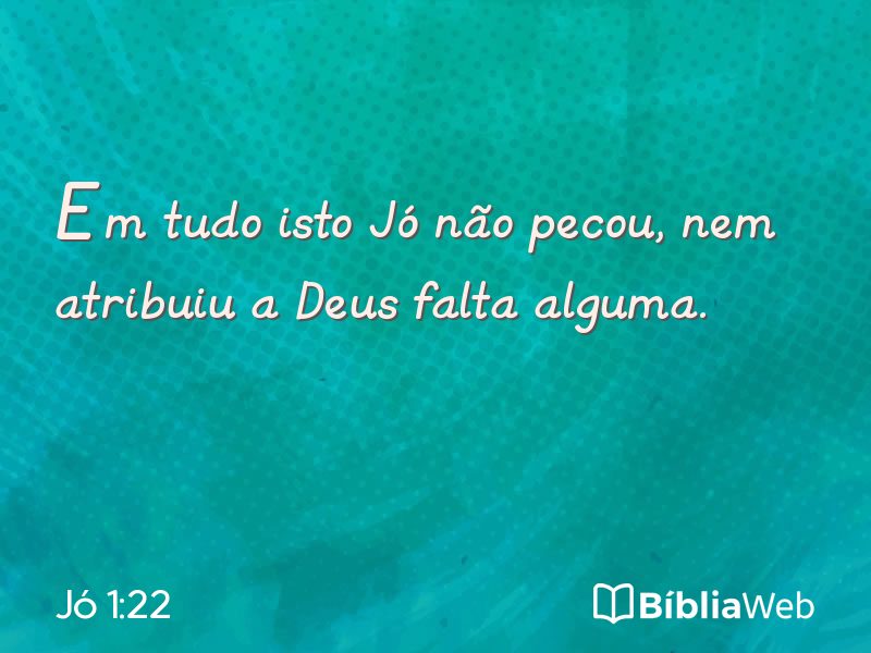 Jó 1:22 em imagem para compartilhar