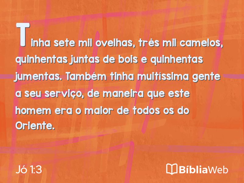 Jó 1:3 em imagem para compartilhar