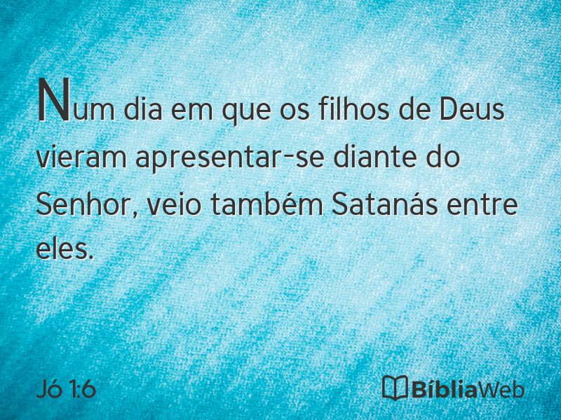 Jó 1:6 em imagem para compartilhar