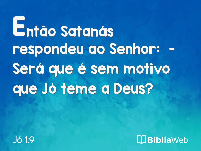 Jó 1:9 em imagem para compartilhar