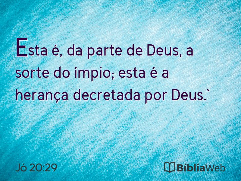 Jó 20:29 em imagem para compartilhar