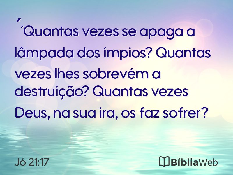 Jó 21:17 em imagem para compartilhar