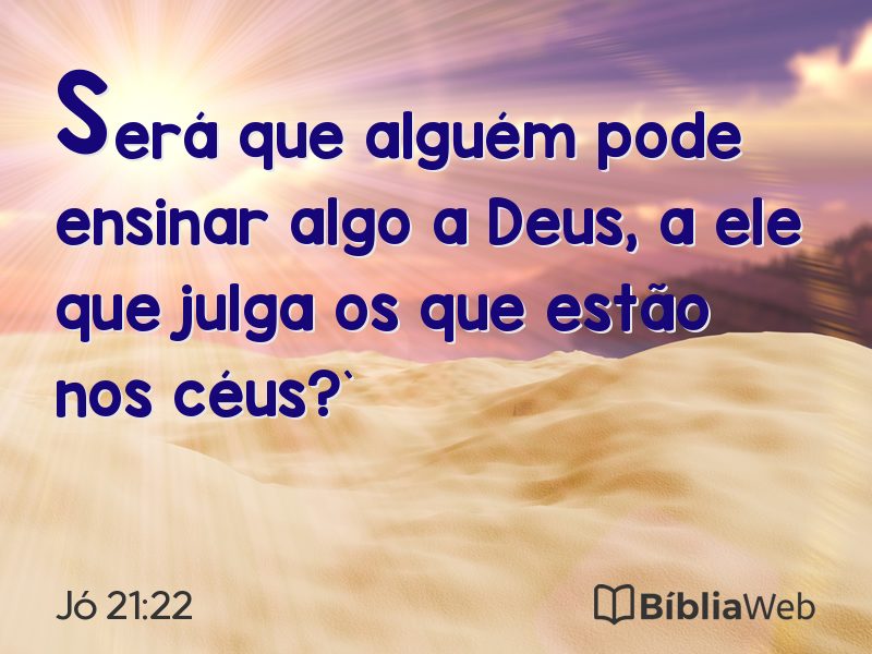 Jó 21:22 em imagem para compartilhar