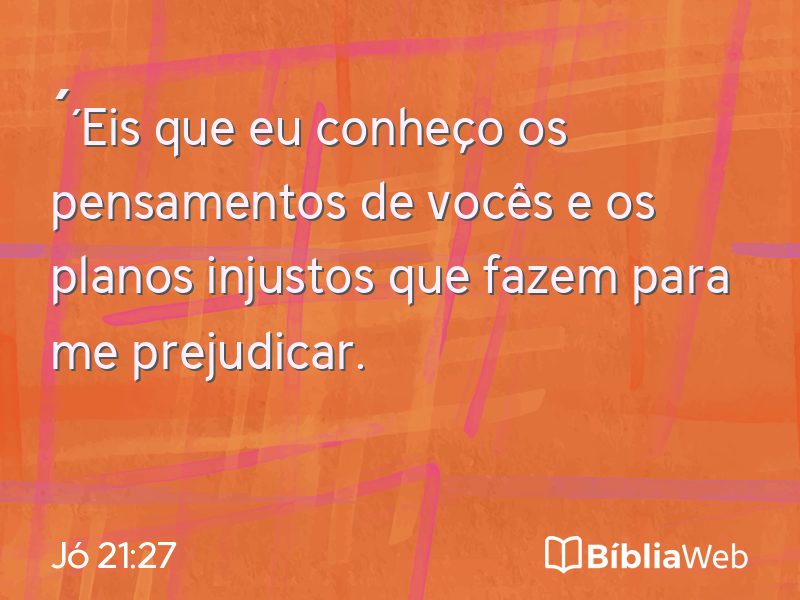 Jó 21:27 em imagem para compartilhar