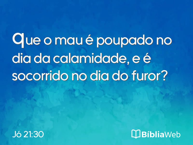 Jó 21:30 em imagem para compartilhar