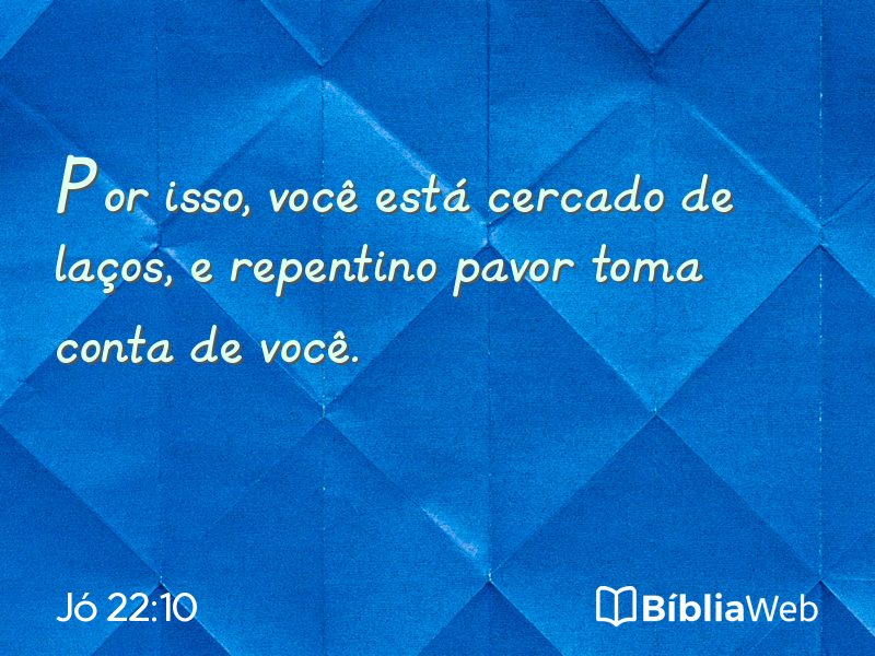 Jó 22:10 em imagem para compartilhar