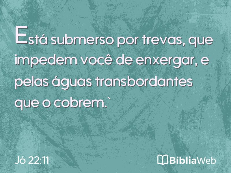 Jó 22:11 em imagem para compartilhar