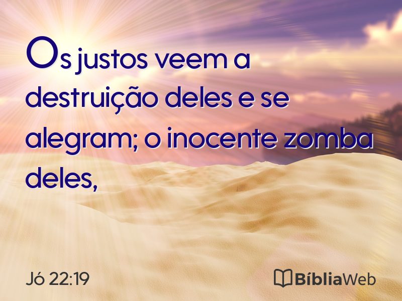 Jó 22:19 em imagem para compartilhar