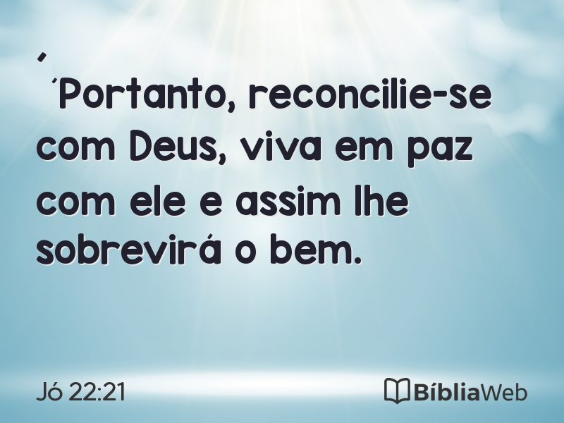 Jó 22:21 em imagem para compartilhar