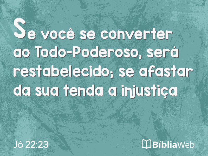 Jó 22:23 em imagem para compartilhar