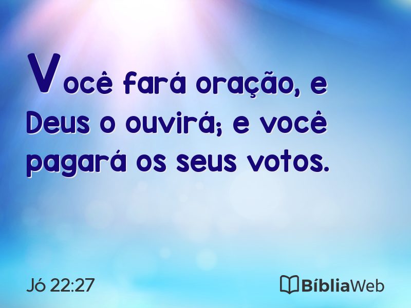 Jó 22:27 em imagem para compartilhar