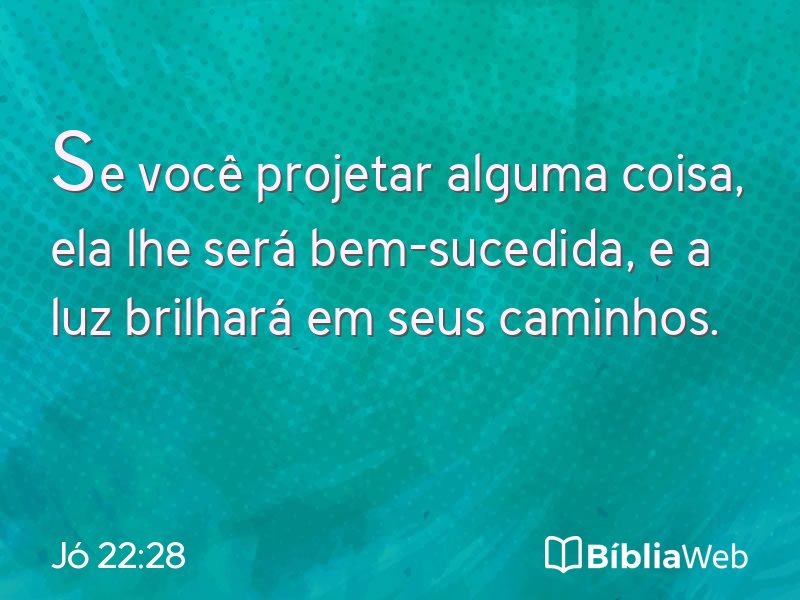 Jó 22:28 em imagem para compartilhar