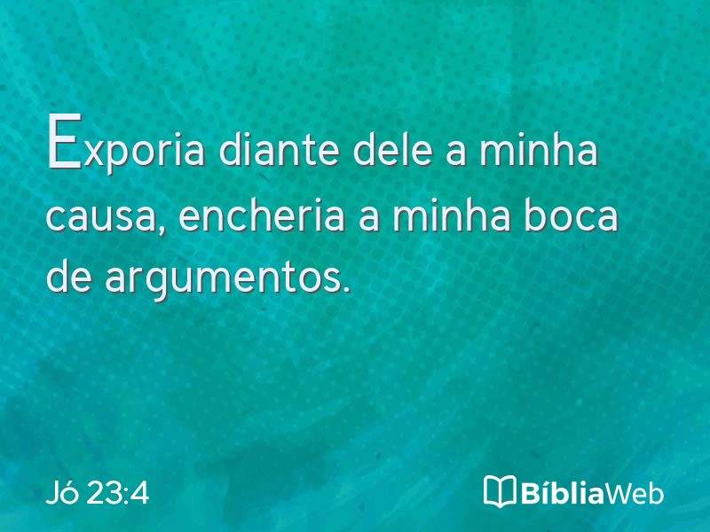 Jó 23:4 em imagem para compartilhar