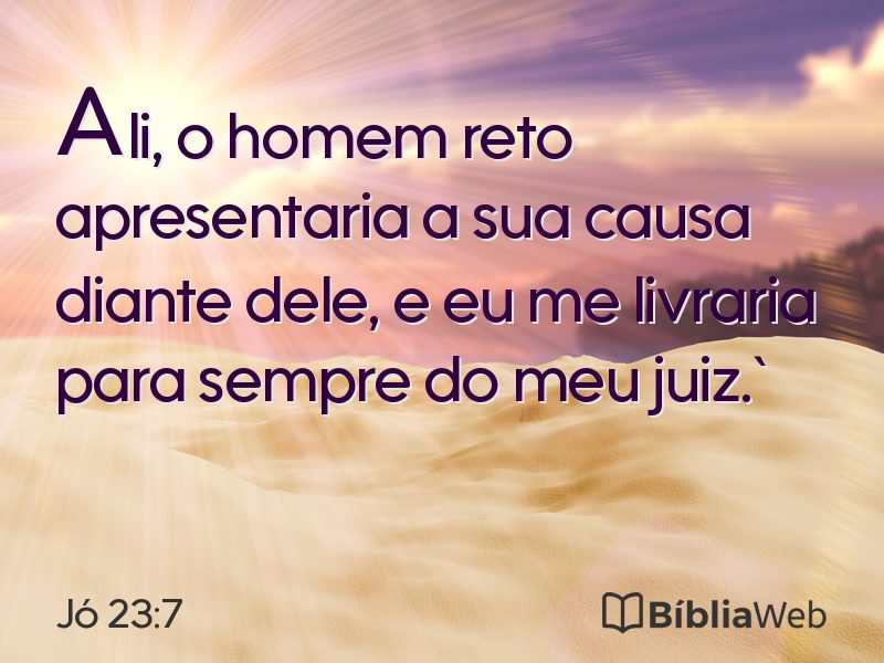 Jó 23:7 em imagem para compartilhar