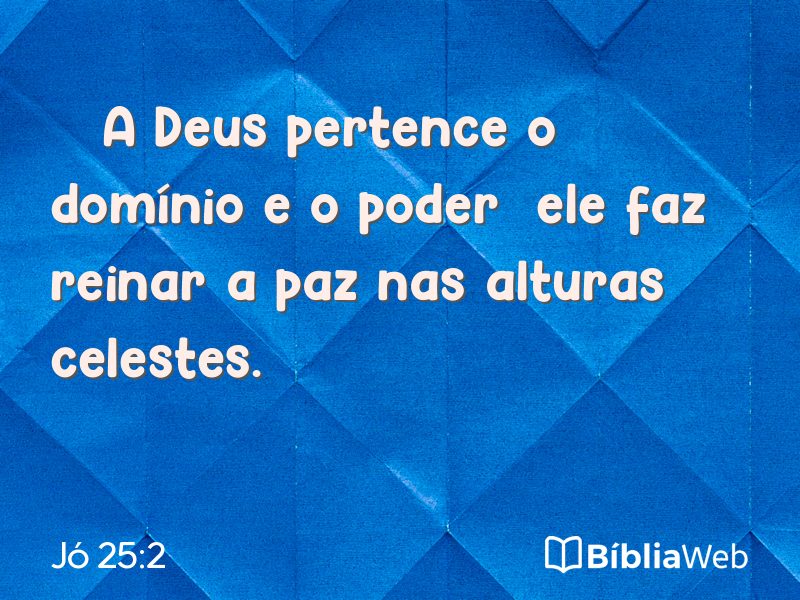 Jó 25:2 em imagem para compartilhar