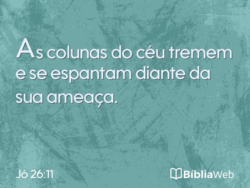 Jó 26:11 em imagem para compartilhar