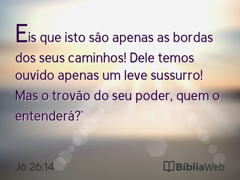 Jó 26:14 em imagem para compartilhar