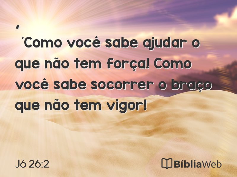Jó 26:2 em imagem para compartilhar