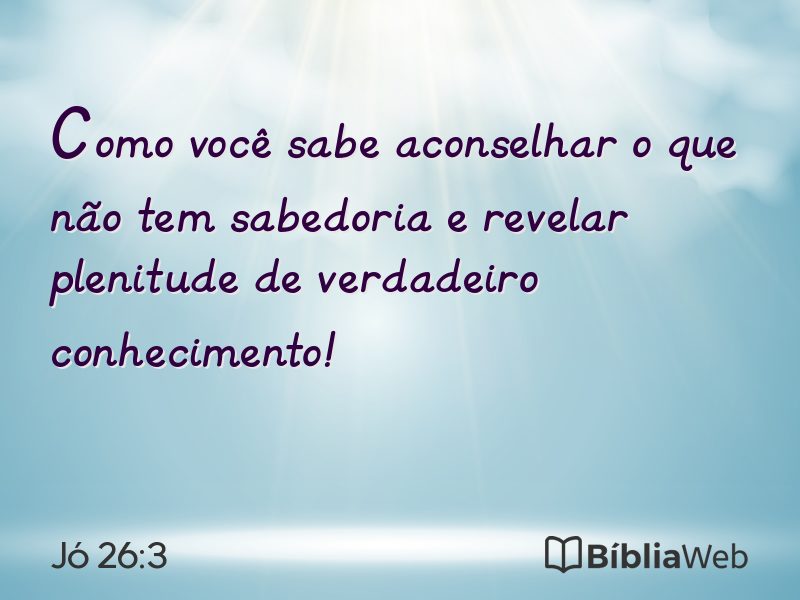 Jó 26:3 em imagem para compartilhar