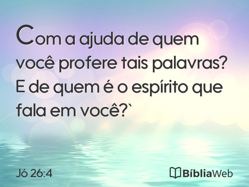 Jó 26:4 em imagem para compartilhar