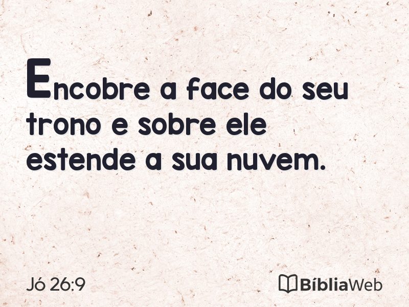 Jó 26:9 em imagem para compartilhar