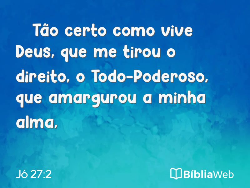 Jó 27:2 em imagem para compartilhar