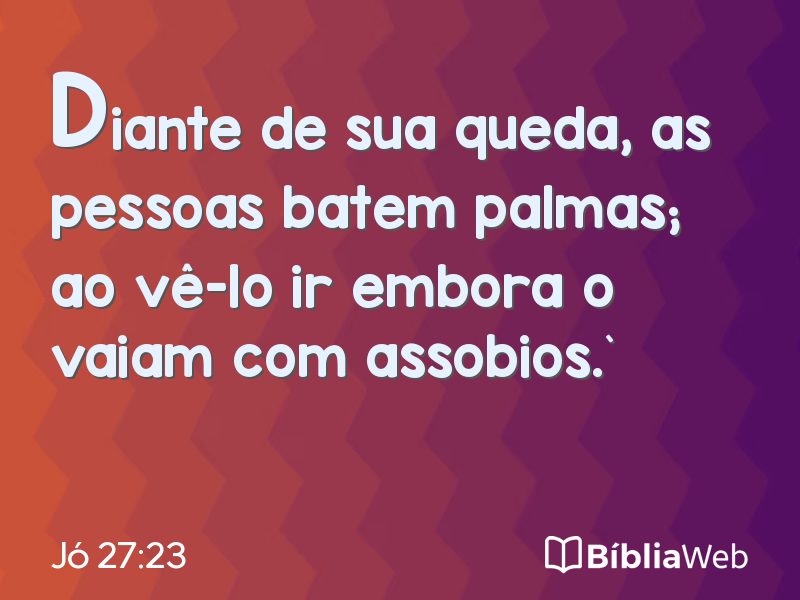 Jó 27:23 em imagem para compartilhar