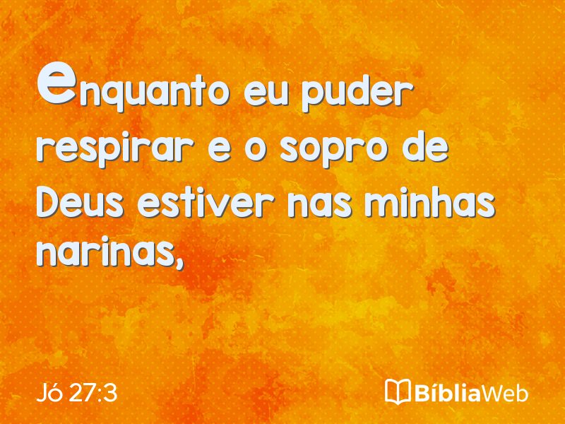 Jó 27:3 em imagem para compartilhar