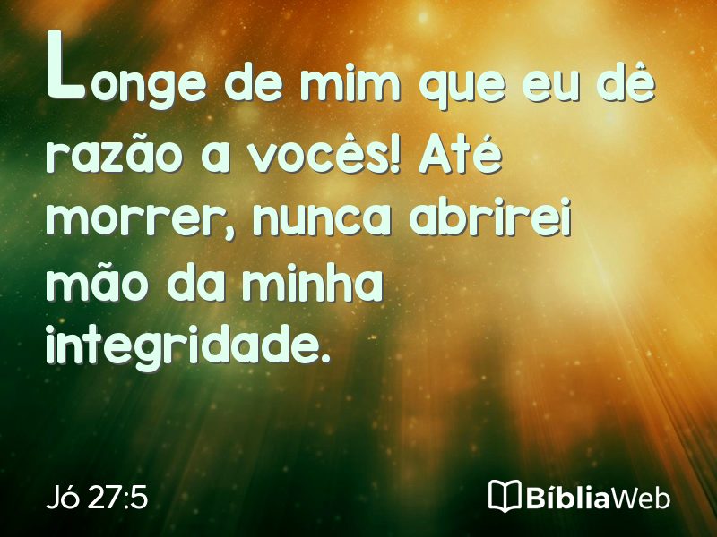 Jó 27:5 em imagem para compartilhar