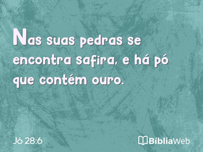 Jó 28:6 em imagem para compartilhar