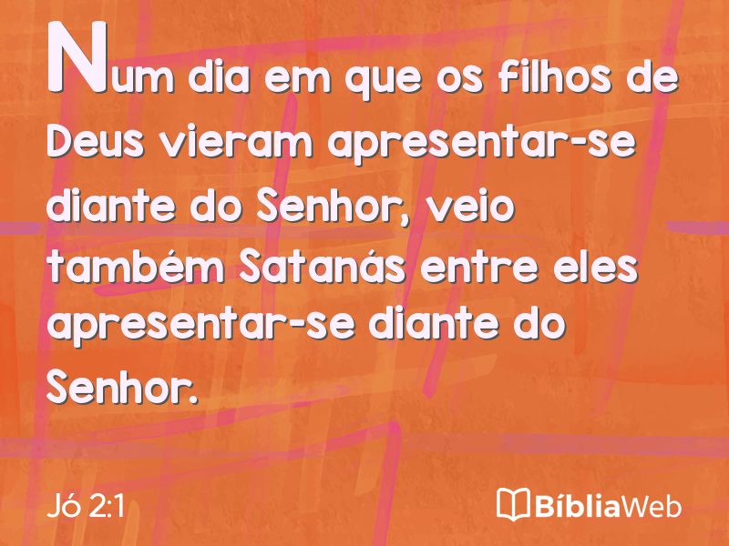 Jó 2:1 em imagem para compartilhar