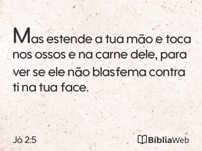 Jó 2:5 em imagem para compartilhar