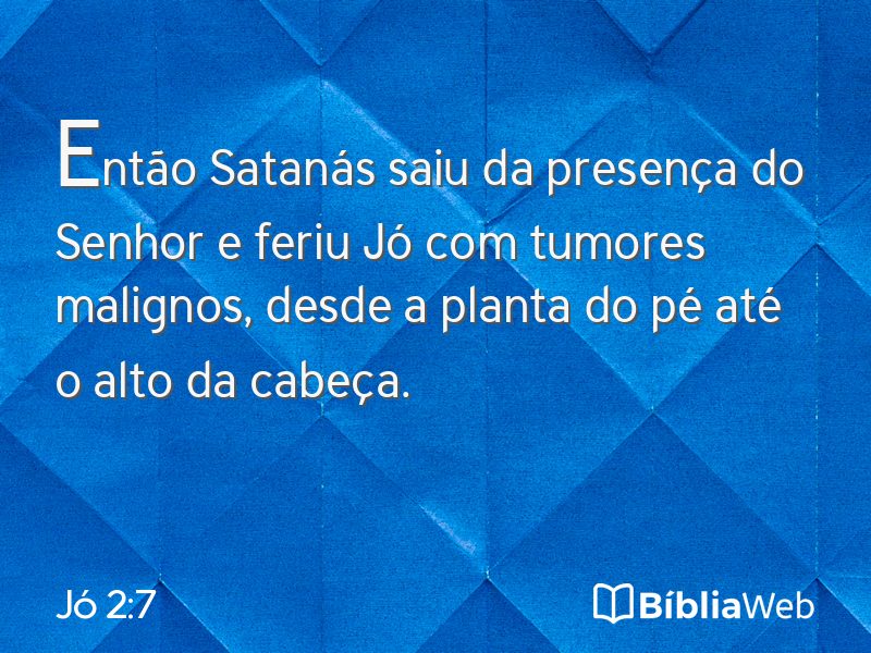 Jó 2:7 em imagem para compartilhar