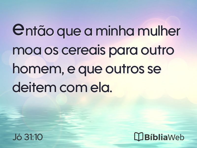 Jó 31:10 em imagem para compartilhar