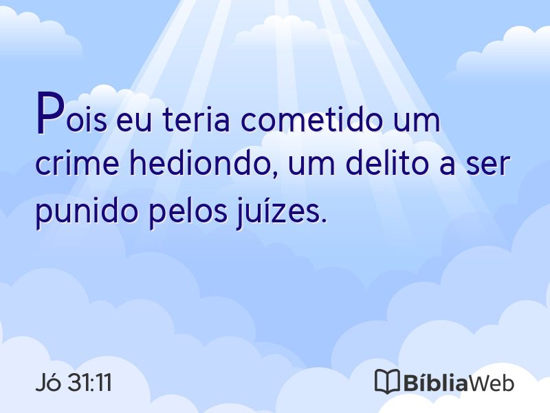 Jó 31:11 em imagem para compartilhar