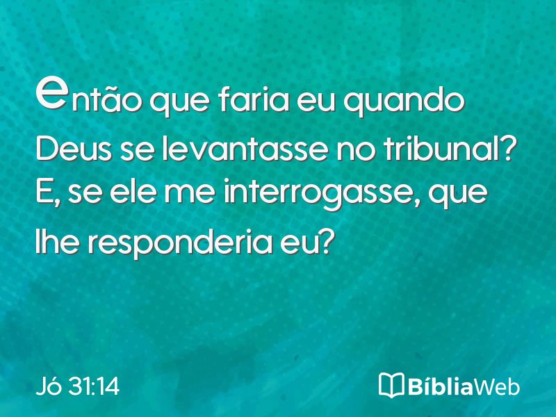 Jó 31:14 em imagem para compartilhar