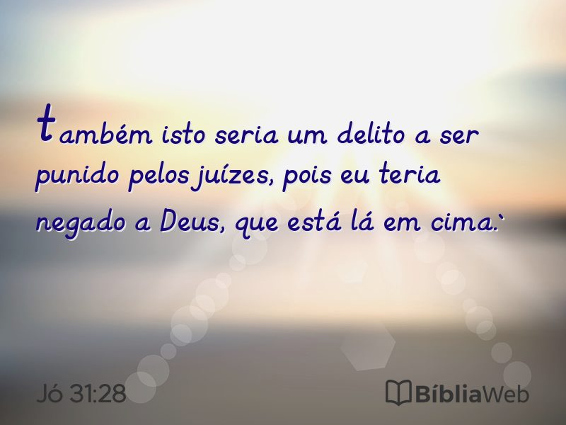 Jó 31:28 em imagem para compartilhar