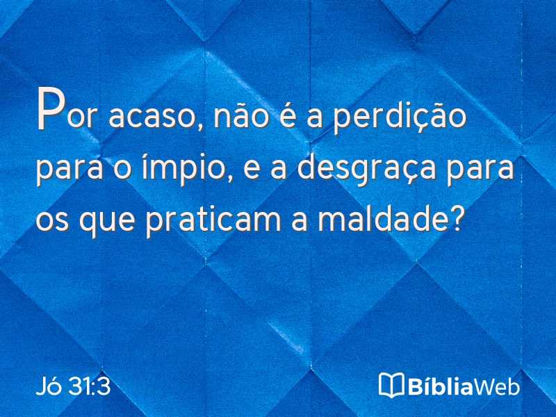 Jó 31:3 em imagem para compartilhar
