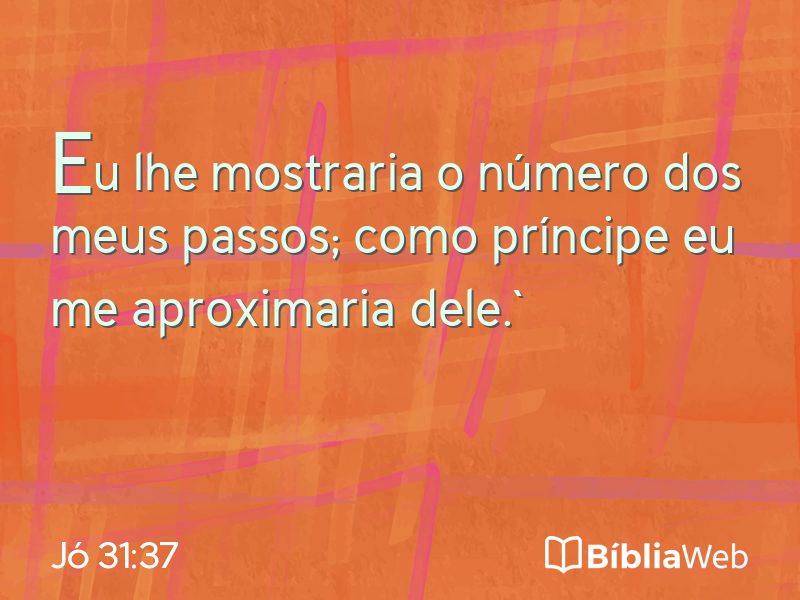 Jó 31:37 em imagem para compartilhar