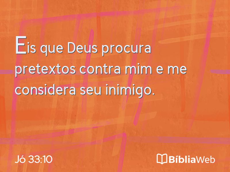 Jó 33:10 em imagem para compartilhar
