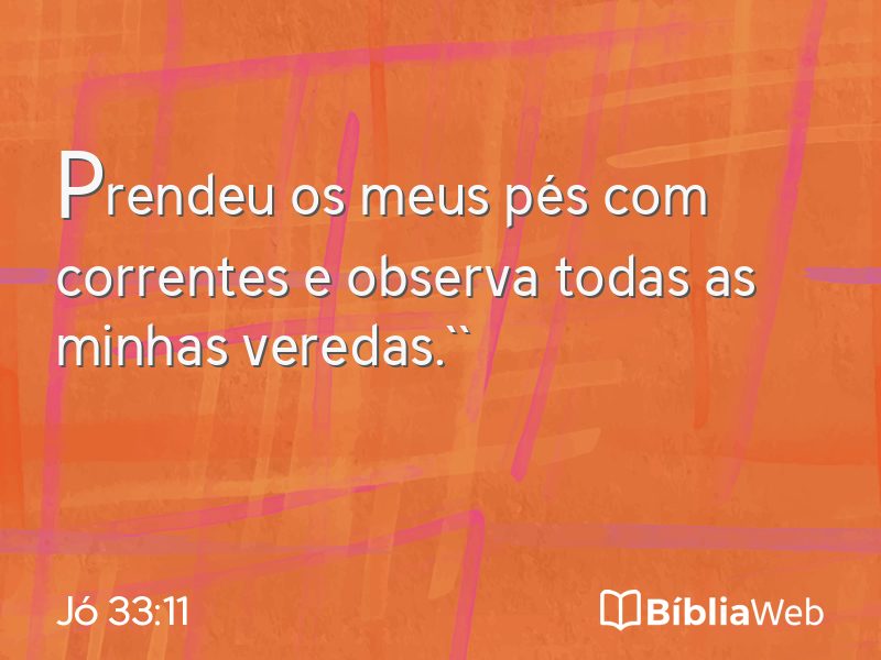 Jó 33:11 em imagem para compartilhar