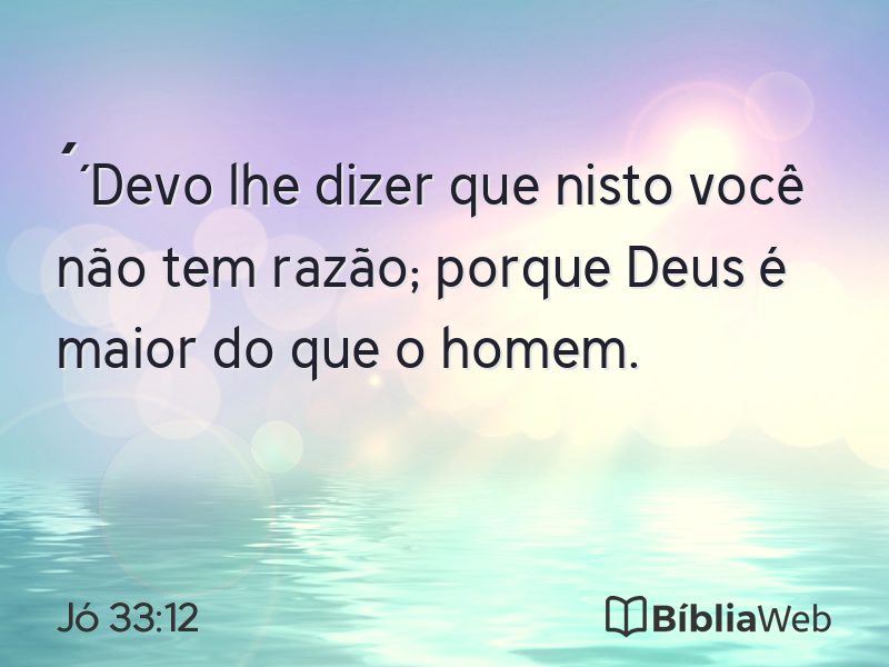 Jó 33:12 em imagem para compartilhar