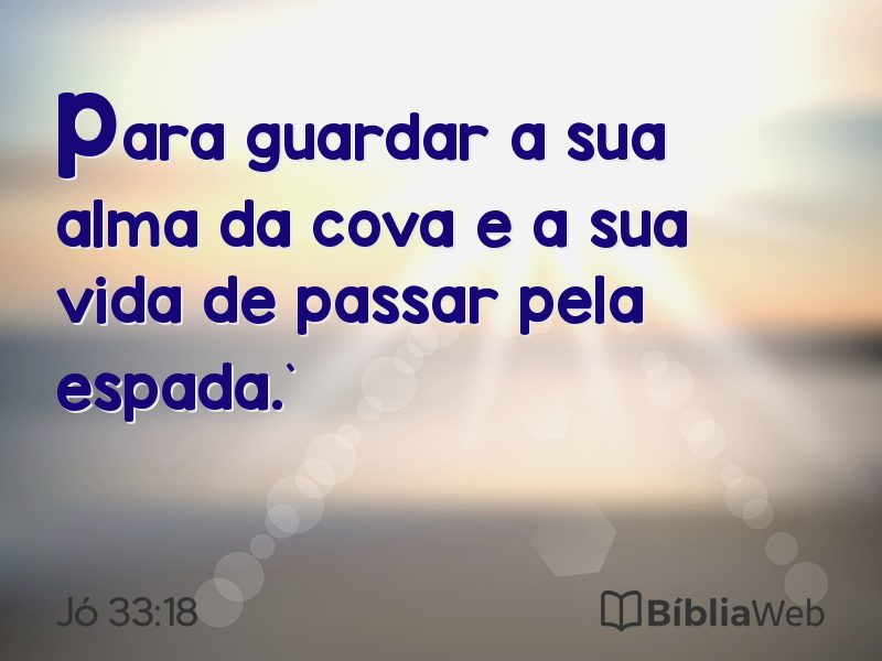 Jó 33:18 em imagem para compartilhar