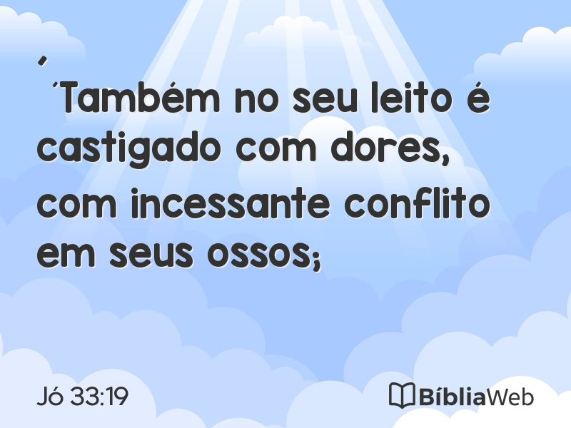 Jó 33:19 em imagem para compartilhar